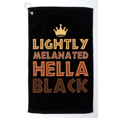 Lightly Melanated Hella Black Afro Queen African American Golf Towel