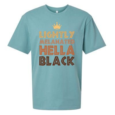 Lightly Melanated Hella Black Afro Queen African American Sueded Cloud Jersey T-Shirt