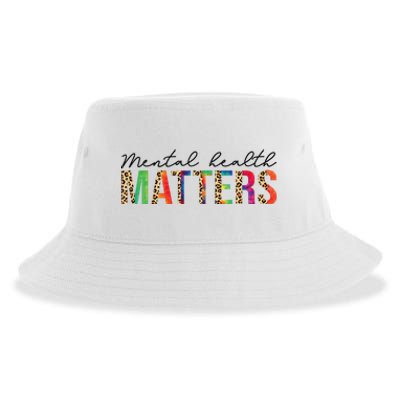 Leopard Mental Health Matters Human Brain Illness Awareness Sustainable Bucket Hat