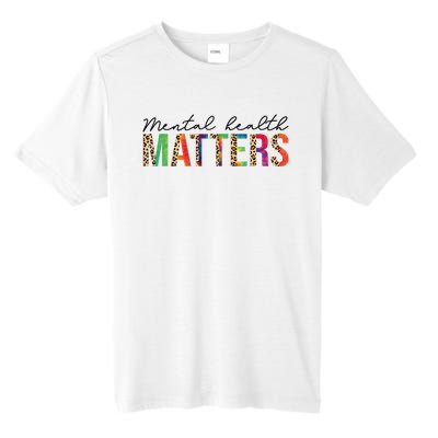 Leopard Mental Health Matters Human Brain Illness Awareness Tall Fusion ChromaSoft Performance T-Shirt