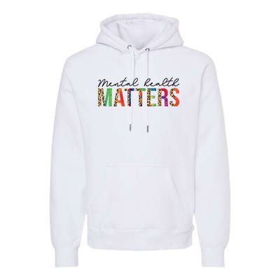 Leopard Mental Health Matters Human Brain Illness Awareness Premium Hoodie