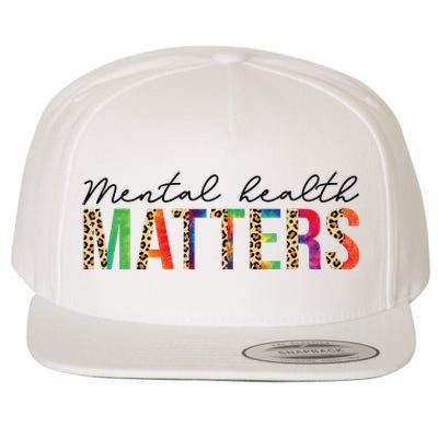 Leopard Mental Health Matters Human Brain Illness Awareness Wool Snapback Cap