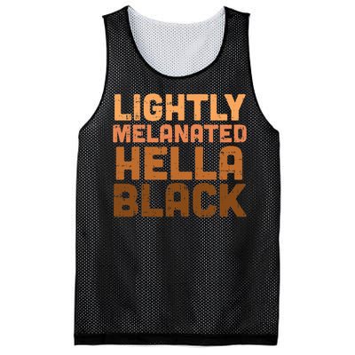 Lightly Melanated Hella Black History Melanin African Pride Mesh Reversible Basketball Jersey Tank