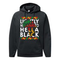 Lightly Melanated Hella Black History Performance Fleece Hoodie