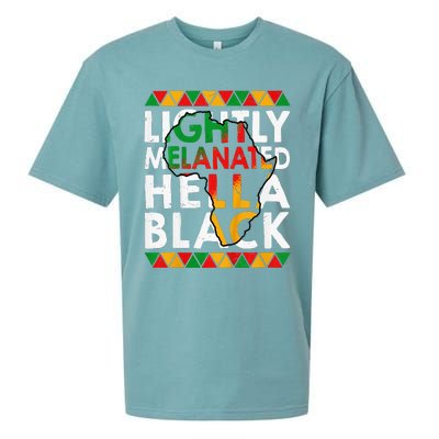 Lightly Melanated Hella Black History Sueded Cloud Jersey T-Shirt