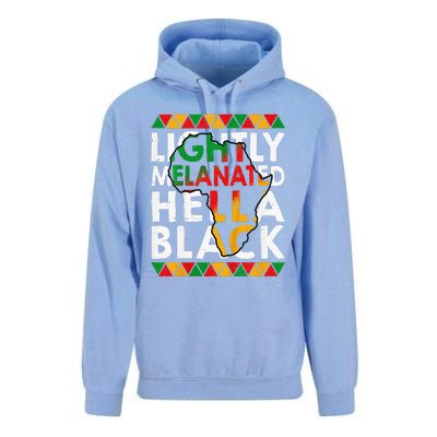 Lightly Melanated Hella Black History Unisex Surf Hoodie