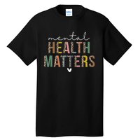 Leopard Mental Health Matters Human Brain Illness Awareness Tall T-Shirt