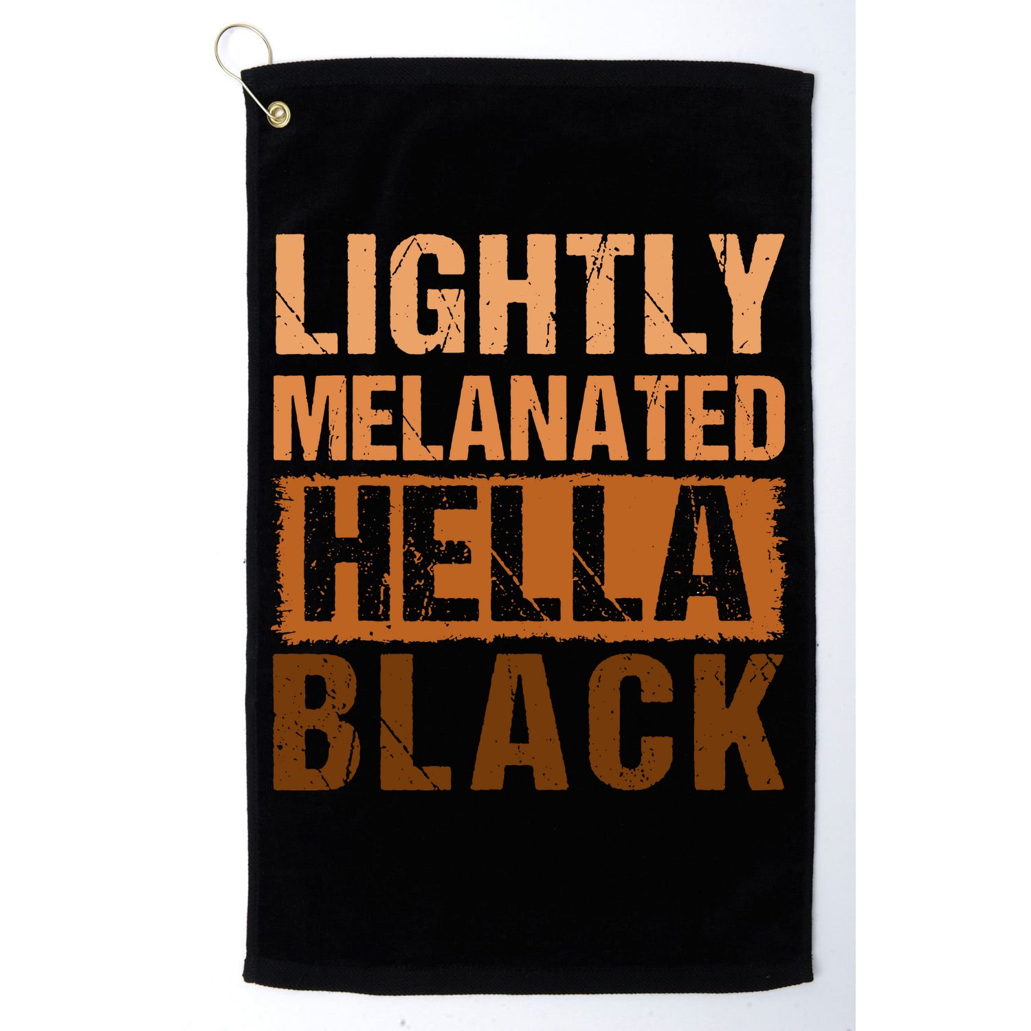 Lightly Melanated Hella Black Gifts Black History Month Golf Towel