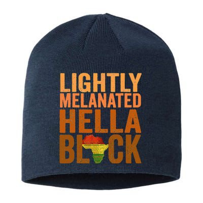 Lightly Melanated Hella Black History Melanin African Pride Sustainable Beanie