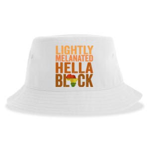 Lightly Melanated Hella Black History Melanin African Pride Sustainable Bucket Hat