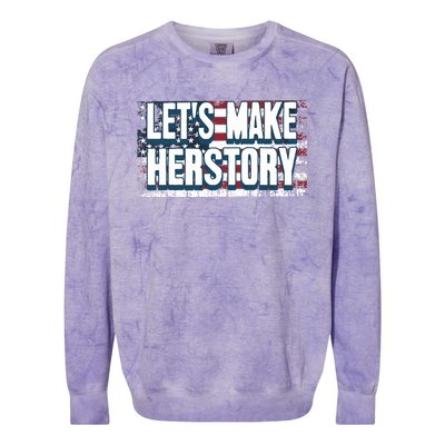 Lets Make Herstory Feminist Colorblast Crewneck Sweatshirt