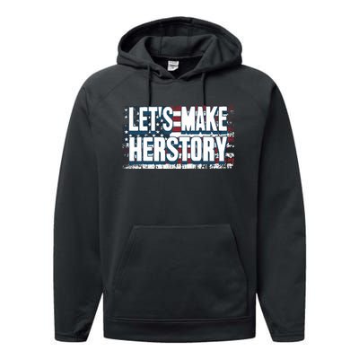 Lets Make Herstory Feminist Performance Fleece Hoodie