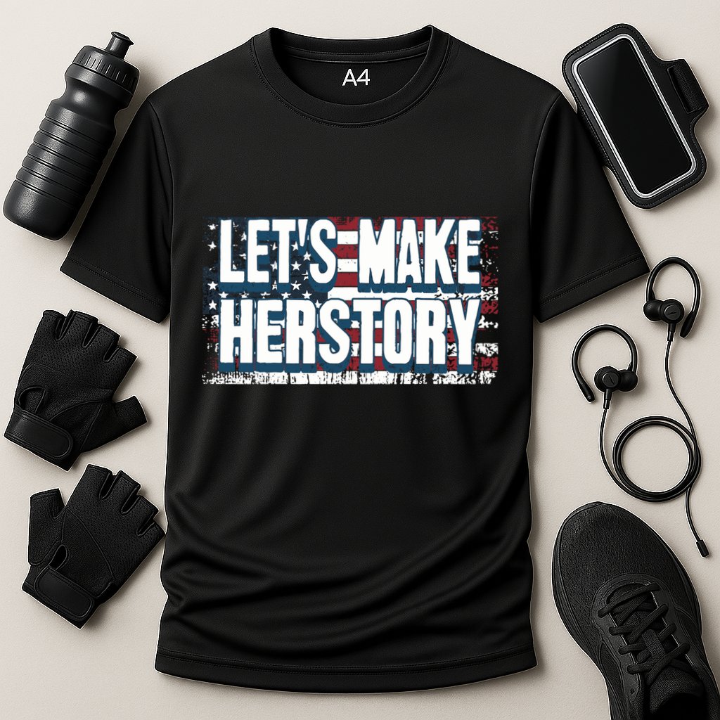 Lets Make Herstory Feminist Cooling Performance Crew T-Shirt