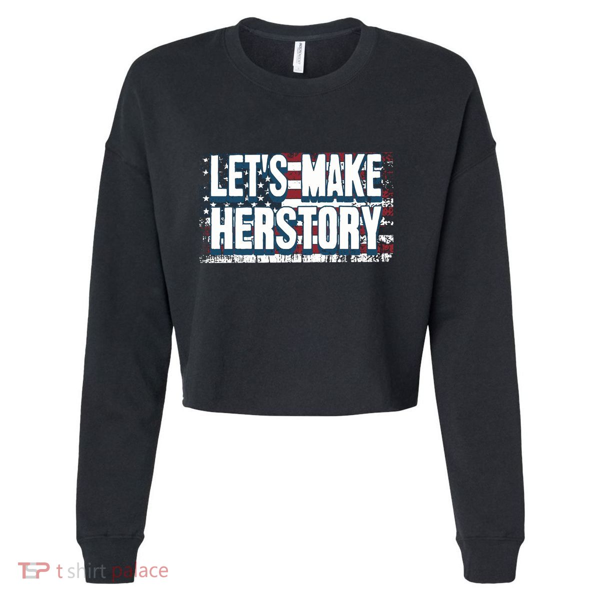Lets Make Herstory Feminist Cropped Pullover Crew