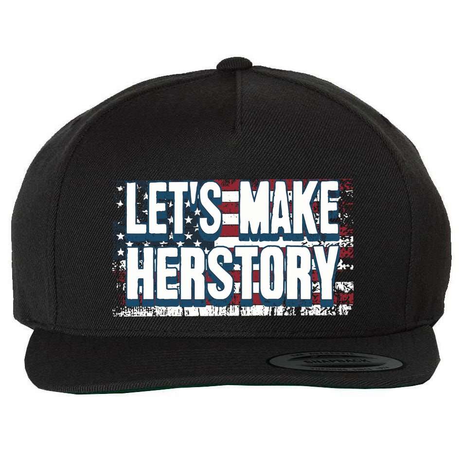 Lets Make Herstory Feminist Wool Snapback Cap