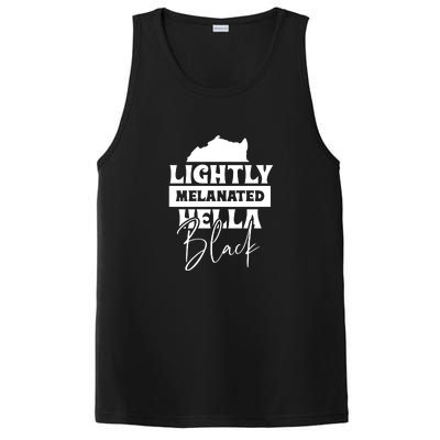 Lightly Melanated Hella Black History Melanin African Pride PosiCharge Competitor Tank