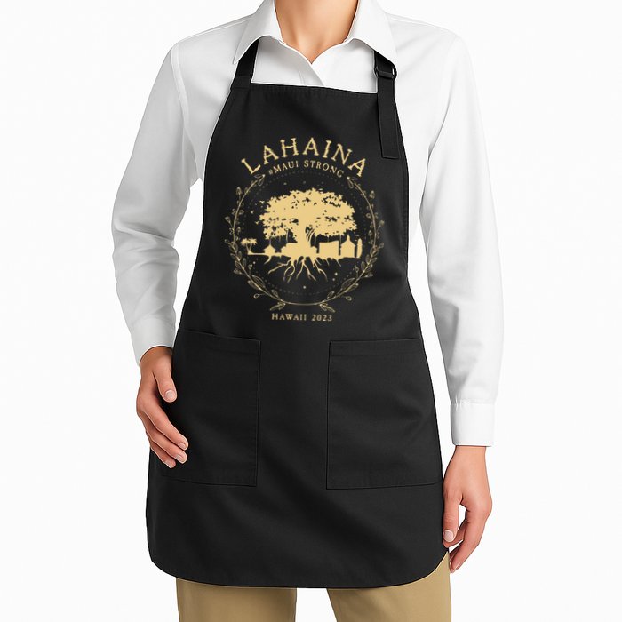 Lahaina Maui Hawaii Strong Golden Banyan Tree Shoreline Supportive Full-Length Apron With Pockets