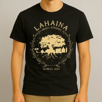 Lahaina Maui Hawaii Strong Golden Banyan Tree Shoreline Supportive T-Shirt
