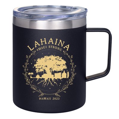 Lahaina Maui Hawaii Strong Golden Banyan Tree Shoreline Supportive 12oz Stainless Steel Coffee Mug