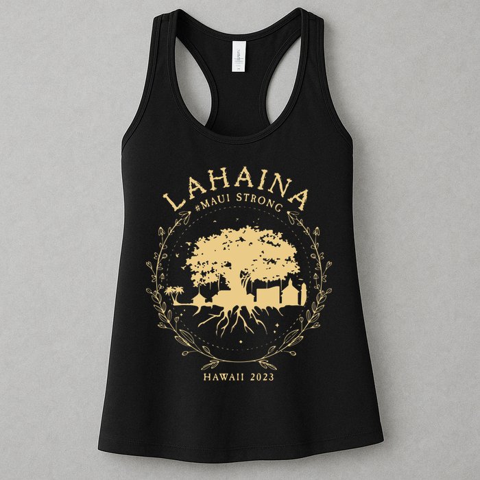 Lahaina Maui Hawaii Strong Golden Banyan Tree Shoreline Supportive Womens Tank Top