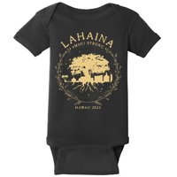 Lahaina Maui Hawaii Strong Golden Banyan Tree Shoreline Supportive Baby Bodysuit