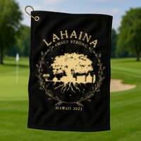 Lahaina Maui Hawaii Strong Golden Banyan Tree Shoreline Supportive Golf Towel