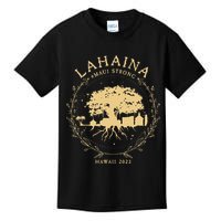Lahaina Maui Hawaii Strong Golden Banyan Tree Shoreline Supportive Kids T-Shirt
