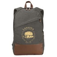 Lahaina Maui Hawaii Strong Golden Banyan Tree Shoreline Supportive Cotton Canvas Backpack