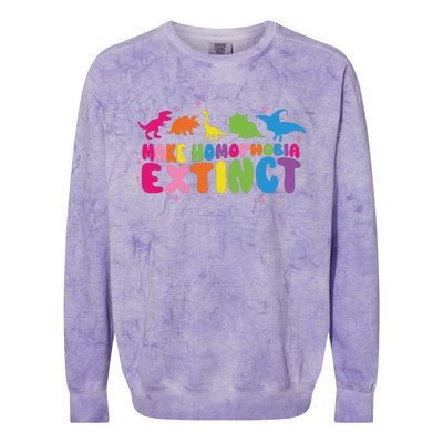 LetS Make Homophobia Extinct Colorblast Crewneck Sweatshirt