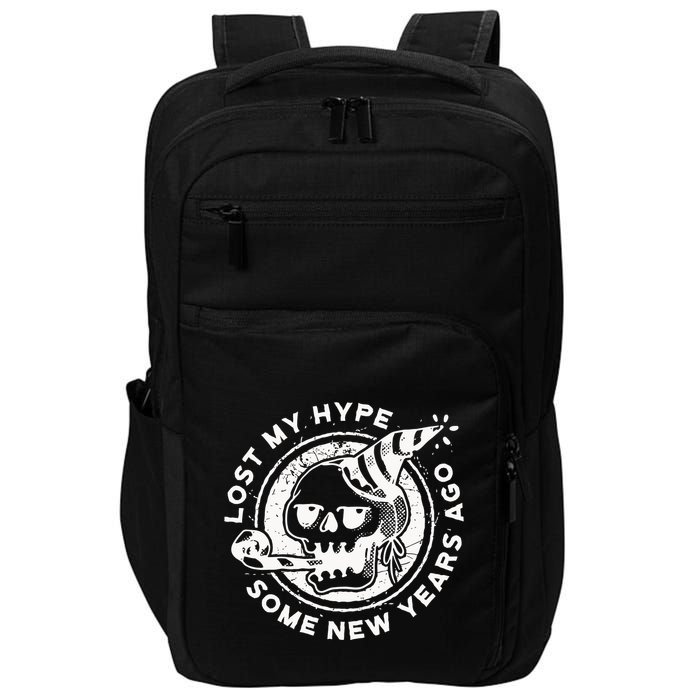 Lost My Hype Some New Years Ago Funny Skeleton NYE Impact Tech Backpack