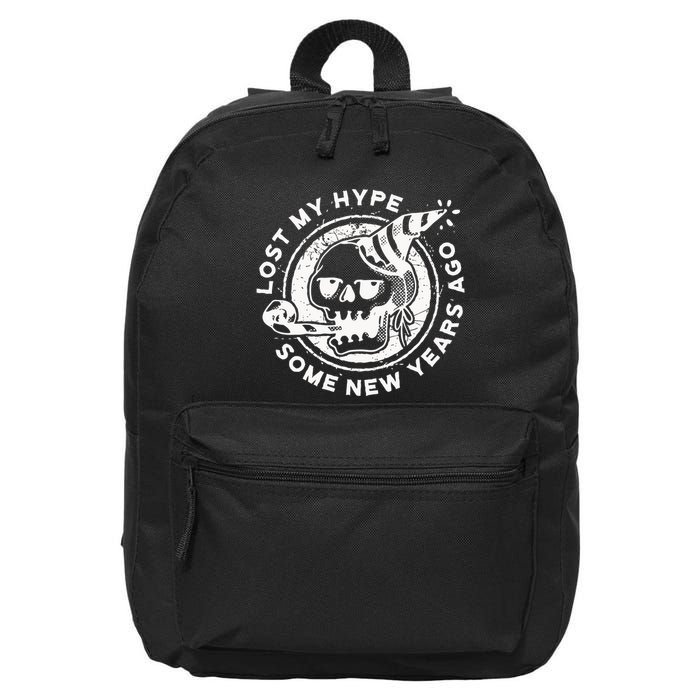 Lost My Hype Some New Years Ago Funny Skeleton NYE 16 in Basic Backpack