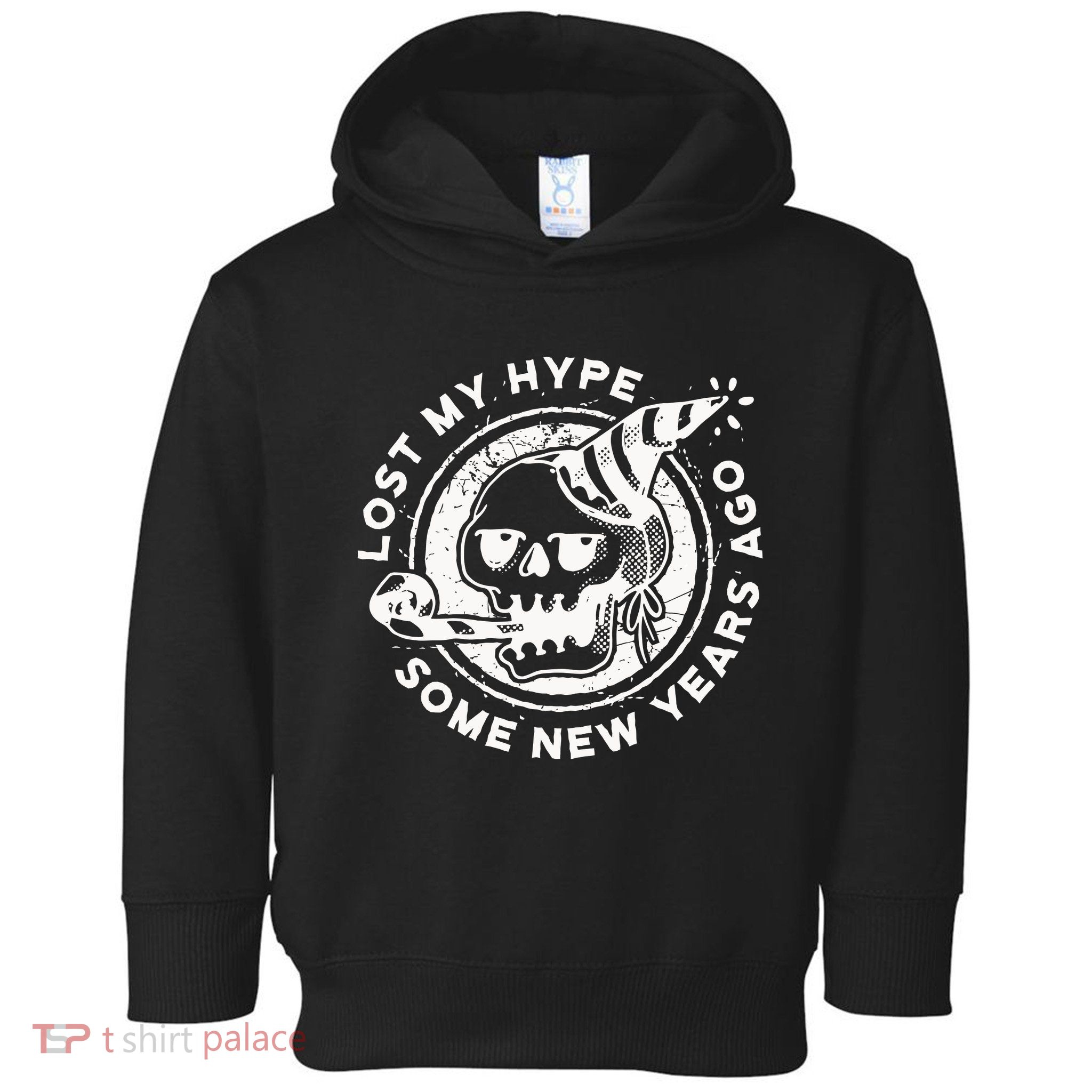 Lost My Hype Some New Years Ago Funny Skeleton NYE Toddler Hoodie