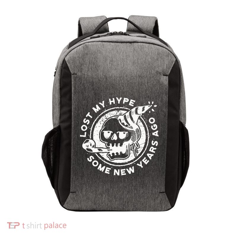 Lost My Hype Some New Years Ago Funny Skeleton NYE Vector Backpack
