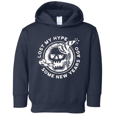 Lost My Hype Some New Years Ago Funny Skeleton NYE Toddler Hoodie