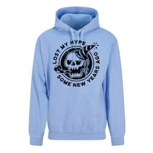 Lost My Hype Some New Years Ago Funny Skeleton NYE Unisex Surf Hoodie