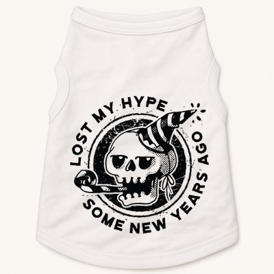Lost My Hype Some New Years Ago Funny Skeleton NYE Doggie Tank