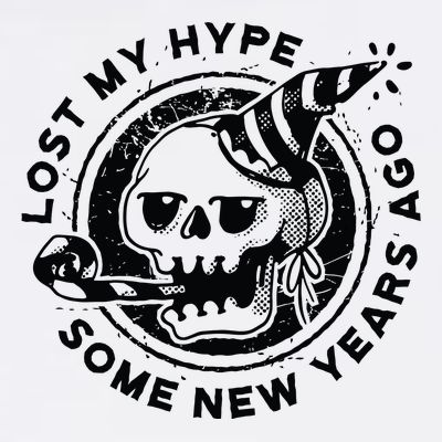 Lost My Hype Some New Years Ago Funny Skeleton NYE T-Shirt