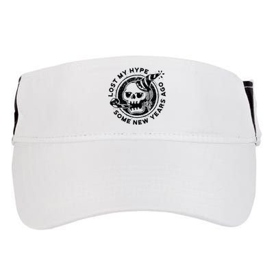 Lost My Hype Some New Years Ago Funny Skeleton NYE Adult Drive Performance Visor