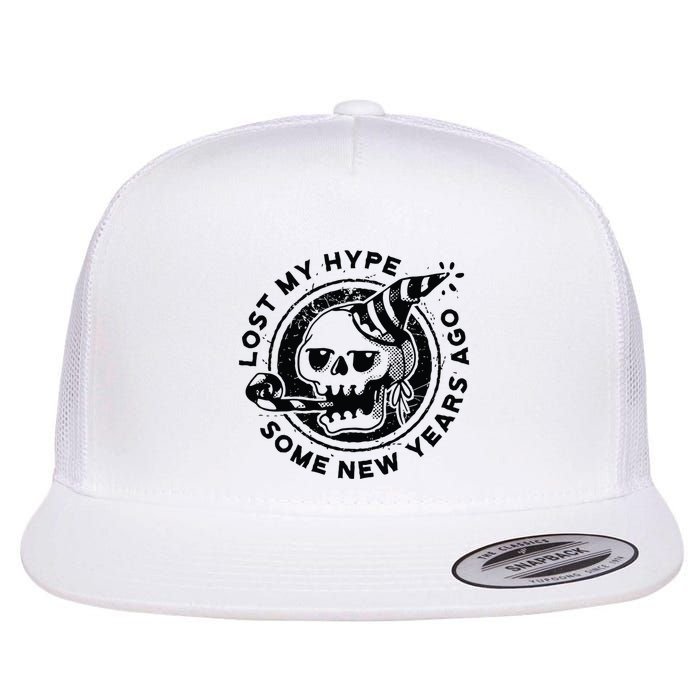 Lost My Hype Some New Years Ago Funny Skeleton NYE Flatbill Hat