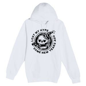 Lost My Hype Some New Years Ago Funny Skeleton NYE Premium Pullover Hoodie