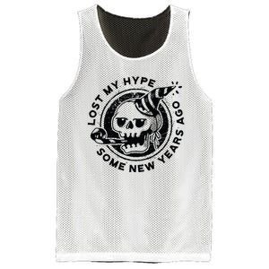 Lost My Hype Some New Years Ago Funny Skeleton NYE Mesh Reversible Basketball Jersey Tank