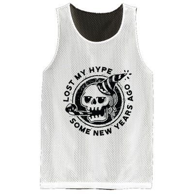 Lost My Hype Some New Years Ago Funny Skeleton NYE Mesh Reversible Basketball Jersey Tank