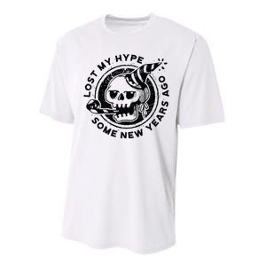 Lost My Hype Some New Years Ago Funny Skeleton NYE Performance Sprint T-Shirt