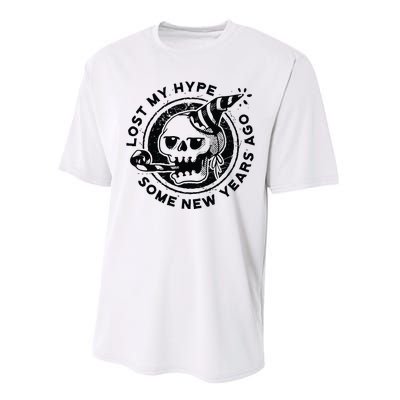 Lost My Hype Some New Years Ago Funny Skeleton NYE Performance Sprint T-Shirt