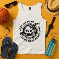 Lost My Hype Some New Years Ago Funny Skeleton NYE Tank Top