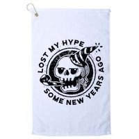 Lost My Hype Some New Years Ago Funny Skeleton NYE Golf Towel
