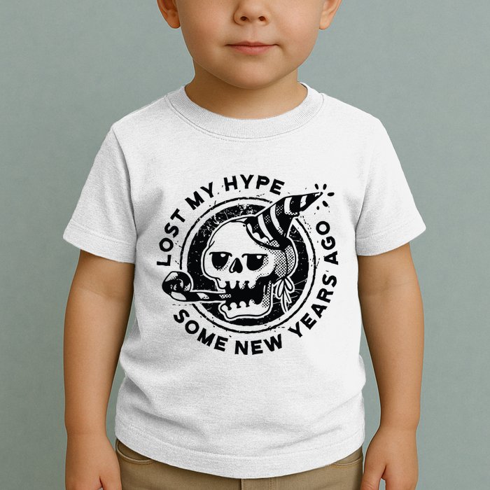 Lost My Hype Some New Years Ago Funny Skeleton NYE Toddler T-Shirt