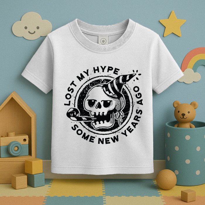 Lost My Hype Some New Years Ago Funny Skeleton NYE Toddler T-Shirt