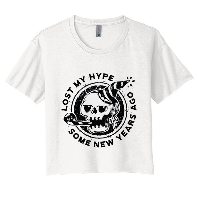 Lost My Hype Some New Years Ago Funny Skeleton NYE Crop Top