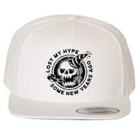 Lost My Hype Some New Years Ago Funny Skeleton NYE Wool Snapback Cap